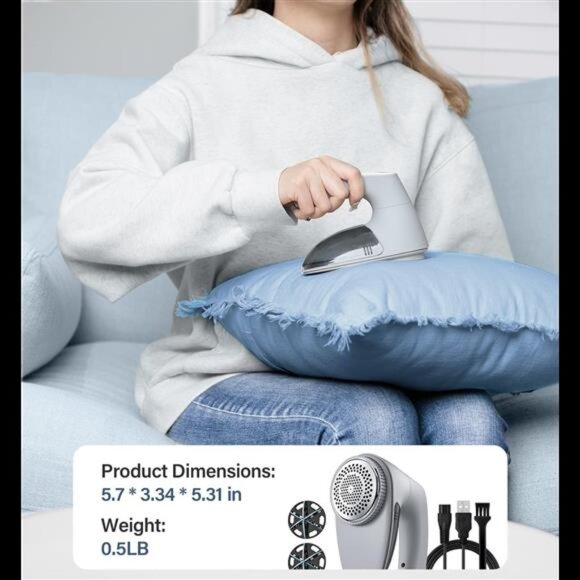 Fabric Shaver, Lint Shaver, Lint Remover Defuzzer Sweater Shaver for Clothes - Picture 6 of 7